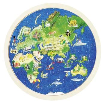 Kétoldalas puzzle – Földgömb kép