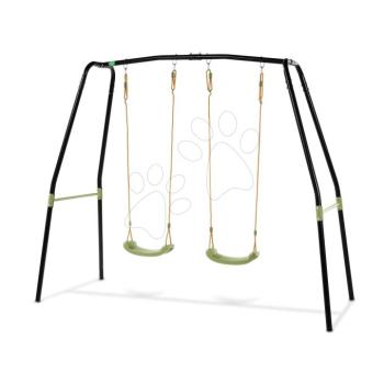 Kétszemélyes hinta Ivy duo Swing Exit Toys fekete fémszerkezet talajhorgonyokkal betonba kép