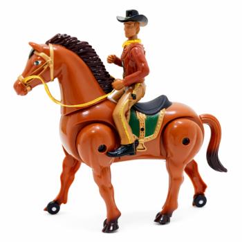 Kevin a Cowboy mozgó lovas akciófigura – hangot adó western cowboy játék lóval gyerekeknek (BBJ) kép