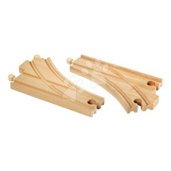Kiegészítő elem vonatpályához Curved Switching Tracks BRIO 2 íves váltó párhuzamos sínekhez kép