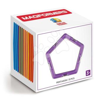 Kiegészítő mágneses építőjátékhoz Ötszög Pentagon Set Magformers 12 részes kép