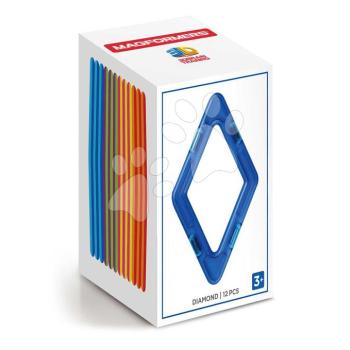 Kiegészítő mágneses építőjátékhoz Rombusz Diamond Set Magformers 12 részes kép
