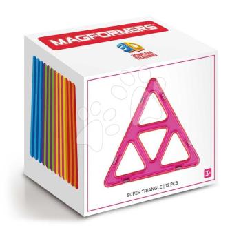 Kiegészítő mágneses építőjátékhoz Szuper háromszög Triangle Set Magformers 12 részes kép