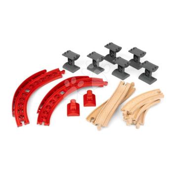 Kiegészítő részek vonatpályához Ascending Curves Track Pack BRIO íves sínpálya pilléreken szintkülönbséggel kép