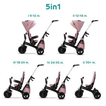 KINDERKRAFT Háromkerekű Easytwist Mauvelous Pink kép