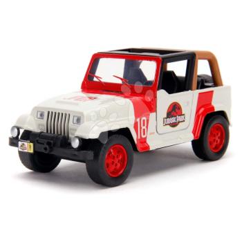 Kisautó Jeep Wrangler Jurassic World Jada fém nyitható ajtókkal hossza 10,2 cm 1:32 kép