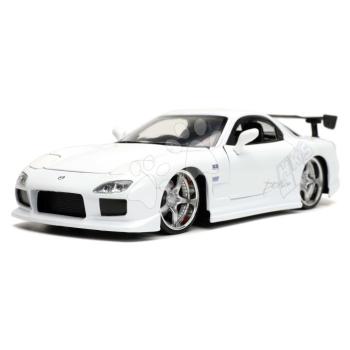 Kisautó Mazda RX-7 Fast & Furious Jada fém nyitható részekkel hossza 20 cm 1:24 kép