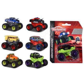 Kisautó Monster Rockerz Majorette független gumikerekekkel 7,5 cm hosszú 6 különböző fajta kép