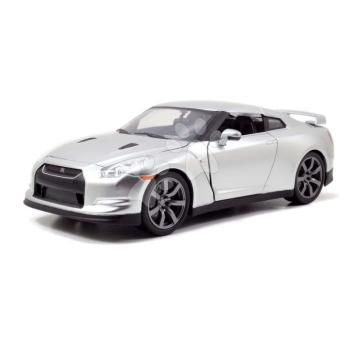 Kisautó Nissan GT-R 2009 Fast & Furious Jada fém nyitható részekkel hossza 19 cm 1:24 kép