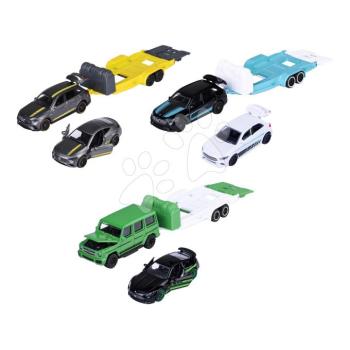 Kisautó utánfutóval Mercedes-AMG Deluxe Majorette fém 3 különböző fajta 18 cm hosszú kép
