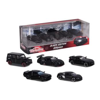 Kisautók Black Edition Majorette nyitható 7,5 cm hosszú szett 5 fajta ajándékcsomagolásban kép