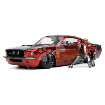Kisuató Marvel 1967 Shelby GT-500 Jada fém nyitható részekkel és Star Lord figurával hossza 20 cm 1:24 kép