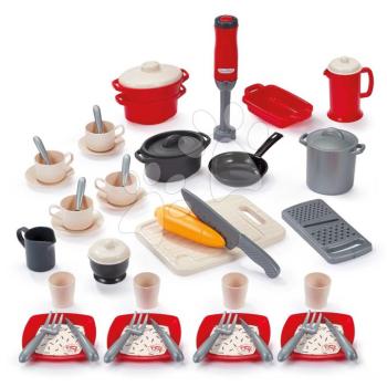 Konyhai készlet mixerrel Dining Set 100% Chef Écoiffier fazekakkal és vágódeszkával 49 kiegészítő 18 hó-tól kép
