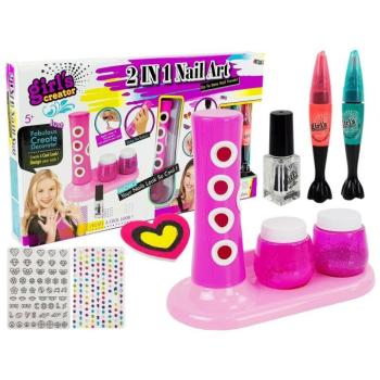 Körömlakk készlet Glitter adagoló Színes matricák