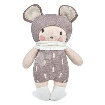 Kötött játékbba szürke Baby Beau Knitted Doll Threadbear 24 cm puha pamutból ajándékcsomagolásban 0 hó-tól kép