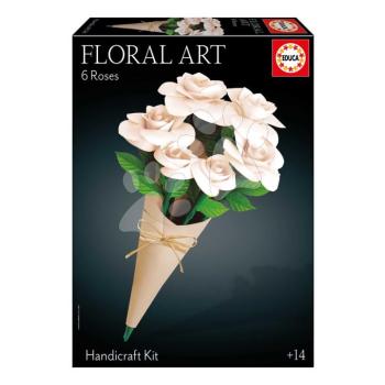 Kreatív alkotás Fehér rózsák Floral Art White Roses Educa állítsd össze saját csokrodat 14 évtől kép