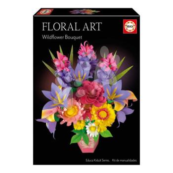 Kreatív alkotás mezei virágok Floral Art Bouquet of Wild Flowers Educa állítsd össze saját csokrodat 8 évtől kép