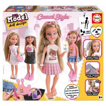 Kreatív alkotás My Model Doll Casual Style Educa Alkosd meg saját babádat városi outfitben 40 kiegészítővel 6 évtől kép