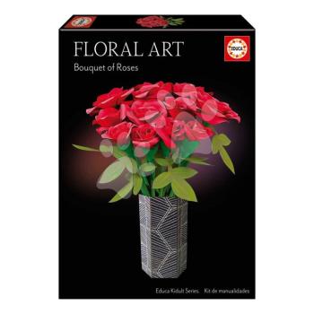 Kreatív alkotás rózsa Floral Art Bouquet of Roses Educa állítsd össze saját csokrodat 8 évtől kép