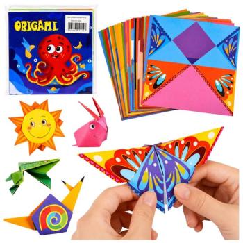 Kreatív origami készlet 100 színes lap kép