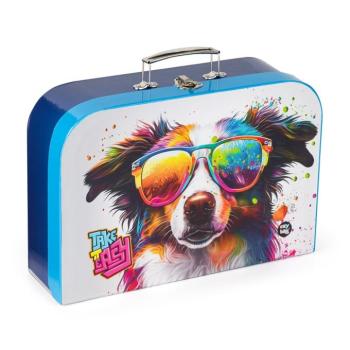 Laminált bőrönd 34 cm crazy animals Kutya kép