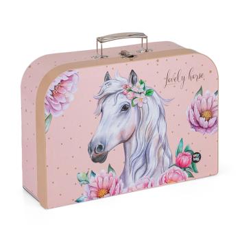 Laminált bõrönd 34 cm romantikus ló kép