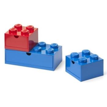 LEGO® asztali dobozok fiókkal Multi-Pack 3 db - piros, kék kép