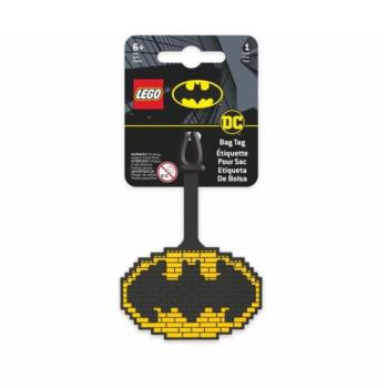 LEGO DC Super Heroes poggyászcímke - Batman logó kép