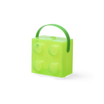 LEGO doboz fogantyúval - áttetsző zöld kép