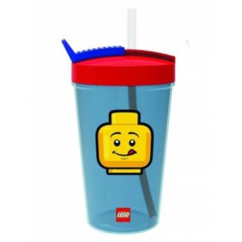 LEGO® ICONIC Classic pohár szívószállal - piros / kék kép