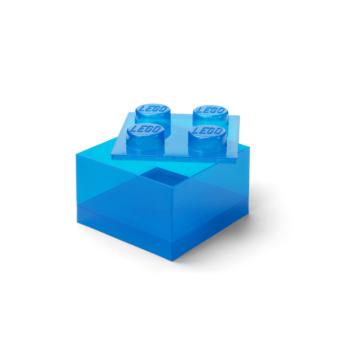 LEGO tárolódoboz 4 fedéllel - átlátszó kék kép