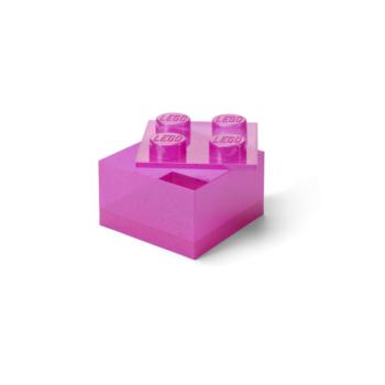 LEGO tárolódoboz 4 fedéllel - csillogó rózsaszín kép