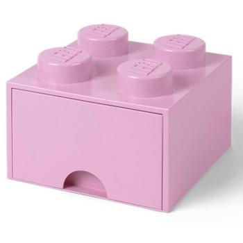 LEGO® tárolódoboz 4 - fiókkal, világos rózsaszín 250 x 250 x 180 mm kép