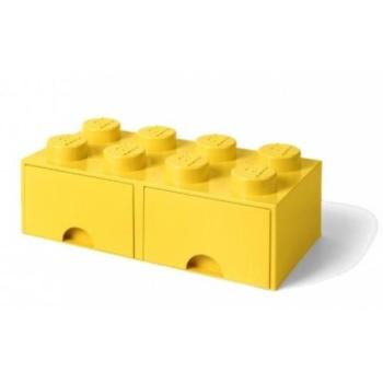 LEGO® tárolódoboz 8 - fiókokkal, sárga 250 x 500 x 180 mm kép
