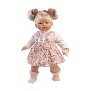 Llorens 33158 ROBERTA - valósághű baba hangokkal és puha textil testtel - 33 cm