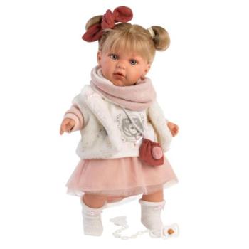 Llorens 42402 JULIA - valósághű baba baba hangzással és puha szövettesttel 42 cm kép