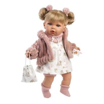 Llorens 42408 JULIA - élethű baba hangokkal és puha textil testtel - 42 cm kép