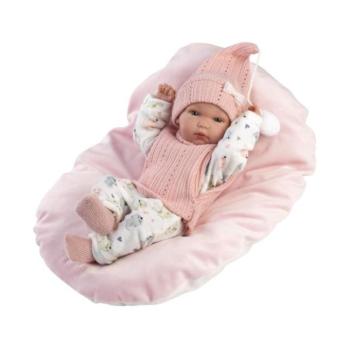 Llorens 63504 NEW BORN KISLÁNY - élethű baba csecsemő teljes vinil testtel - 35 cm kép