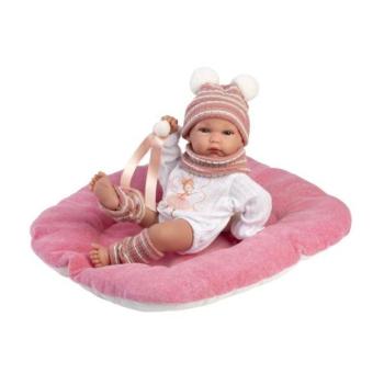 Llorens 63512 NEW BORN LÁNYKA - élethű baba baba teljes vinil testtel kép