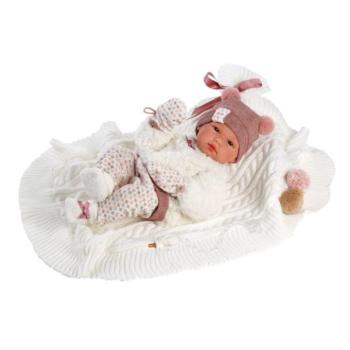 Llorens 63576 NEW BORN GIRL - valósághű baba baba teljes bakelit testtel - 35 c