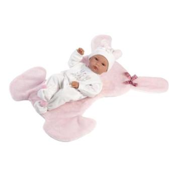 Llorens 63598 NEW BORN lány - valósághű baba baba teljes vinil testtel - 35 cm kép