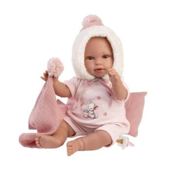 Llorens 63802 NEW BORN - élethű baba csecsemő hangokkal és puha textil testtel kép