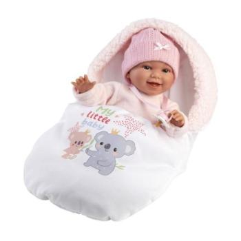 Llorens 63806 NEW BORN - élethű baba csecsemő hangokkal és puha textil testtel kép