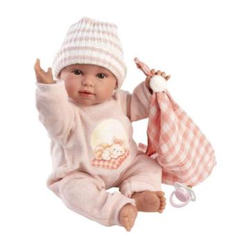 Llorens 63812 NEW BORN - élethű baba baba hangokkal és puha textil testtel kép