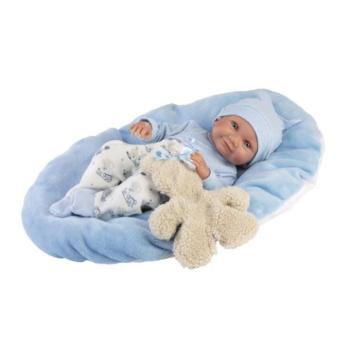 Llorens 73807 NEW BORN fiú - valósághű baba baba teljes bakelit testtel - 40 kép