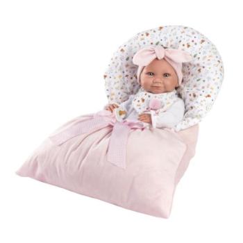 Llorens 73901 NEW BORN GIRL - valósághű baba baba teljes vinil testtel - 40 cm kép