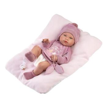 Llorens 84346 NEW BORN KISLÁNY - élethű baba csecsemő teljes vinil testtel kép
