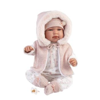 Llorens 84486 NEW BORN - élethű baba baba hangokkal és puha textil testtel - 44