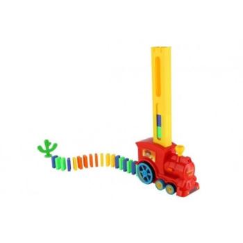 Lokomotíva/Vonat domino építő műanyag 16cm elemmel, hanggal és fénnyel kép