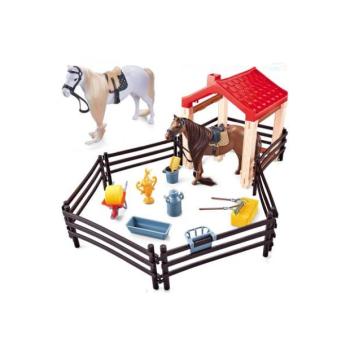 Lovak kerítéssel 2db 14cm kép